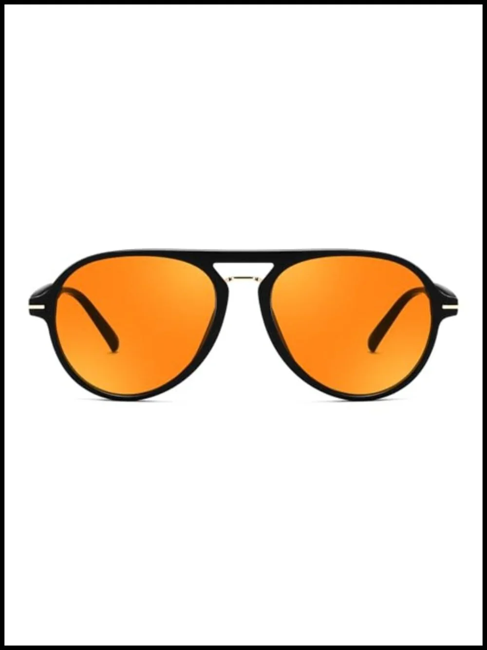 Classic Retro Double Bridge Aviator Sunglasses UV Protection Plastic Frame